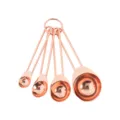 Rose gold stainless steel measuring spoons set baking kitchen tool 4-piece ring metal - Rose Gold Measuring Spoons / Rose Gold