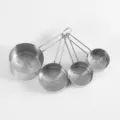 Lot de tasses à mesurer en acier inoxydable, ustensiles de pâtisserie durables. - Verres doseurs en acier inoxydable (naturel)
