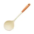 Mestolo da zuppa in silicone con manico in legno, cucchiaio da cucina antiaderente resistente. - Cucchiaio da Minestra