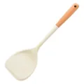 Spatola in silicone con manico in legno, cucchiaio da cucina resistente per padella. - Spatola