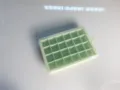 Light green 24-grid silicone ice cube tray with clear lid for home kitchen gadget use. - Green (with Lid)