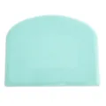 Light Green PE Plastic Dough Scraper Flexible Pastry Cutter for Baking Cake Decorating Tools - Light Blue