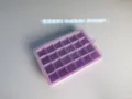 24-grid silicone ice cube tray in light purple, square mold for home kitchen ice making tools. - Purple with Lid