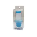 Silicone oil bottle with pastry brush for kitchen baking, BBQ basting brush tool in box. - Blue