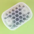 Set di beccucci per sac à poche in acciaio inossidabile con custodia per dolci e biscotti - Bianco puro