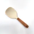 Cucchiaio per riso in silicone con manico in legno antiaderente kitchen beige SKU - Spatola per Riso