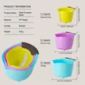 Bol mélangeur polyvalent en plastique ensemble de 3 saladiers de cuisine avec échelle et dimensions. - Panier d'égouttage