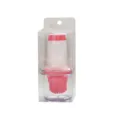 Silicone squeeze oil bottle brush for kitchen baking BBQ, portable clear container with brush. - Red