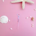 Pink acrylic number 1 birthday cake topper with ocean shell marine theme decoration - 1 / S