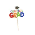Graduation cake topper colorful paper congrats grad insert for graduation party dessert decor - Graduation Season Style E Material Pack / 5 Pieces/Pack