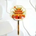 Decoración de pastel acrílico de estilo chino arquitectura tradicional fiesta - Torre Yueyang