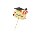 Graduation cake topper detail, paper grad cap and diploma design, perfect party decoration. - Graduation Season Style B Material Pack / 5 Pieces/Pack