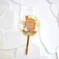 Adorno de pastel de acrílico estilo chino con templo tradicional y diseño de grulla. - Torre de la Grulla Amarilla
