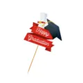 Graduation cake topper paper insert graduation cap design happy graduation party decoration - Graduation Season Style G Material Pack / 5 Pieces/Pack
