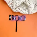 Halloween acrylic cake topper detail featuring BOO text and spooky ghost design for party decor. - Decorative Little Ghost BOO (Purple Mist)
