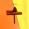Halloween acrylic cake topper ghost party decoration 10.5cm black dessert insert card - Little Ghost