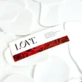 Valentine's day red rose paper cake topper, romantic love baking dessert decoration card. - Love Rectangle Rose Card (Pack of 5)