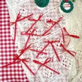 Red satin ribbon bows for Christmas tree decoration DIY crafts gift wrapping pack of ten - Red Bow / Medium (10 Pieces/Pack)