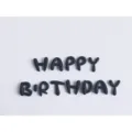 Letras de adorno para tarta negro Feliz Cumpleaños, decoración de arcilla para fiestas. - Estilo Negro Feliz Cumpleaños / Negro