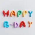 Decoraciones de pastel de letras de arcilla suave colorida para fiesta de cumpleanos y reposteria. - Estilo Multicolor Feliz Cumpleaños / Multicolor