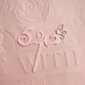 Topper per torta cuore 520 in acrilico rosa con farfalla bianca per San Valentino. - Cuore a Doppio Strato / Rosa