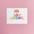 Topper per torta arcobaleno in carta colorata decorazione per festa dei bambini - Stile F Buona Festa dei Bambini / Set di 10 fogli
