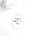 Muttertag Kuchendeckel ovale Plakette dekorative Karte fur Mama Party Backen Dekoration - Ovalförmige Karten "Happy Mother's Day" 5 Stück