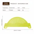 Silicone pot edge vegetable colander, kitchen food strainer and draining plate for home cooking. - Green