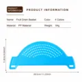 Plastic vegetable colander kitchen draining board fruit water filter tool 28.5x11.8cm blue - Blue