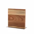 Porte-couteau magnétique en bois d'acacia avec base en acier inoxydable 25x10x24cm - Petit porte-couteaux