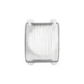 Plastic egg slicer with stainless steel wires for kitchen cooking tool, durable and easy to clean. - White