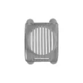 Plastic egg slicer tool for kitchen, convenient slicing device for boiled eggs and century eggs. - Gray