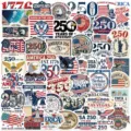 USA 250ste verjaardag waterdichte stickers pack voor DIY laptop gitaar telefoon decoratie. - Amerikaans 250-jarig Jubileum Stijl 3 / 50 Stuks/Pak