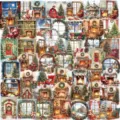 Kerst waterdichte PET decoratieve stickers voor dagboek, telefoonhoes en koffer. - Kerst Aquarel Scène (SLP187) / 50 Stuks/Pak / Meerkleurig