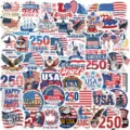 Amerikaanse 250ste verjaardag waterdichte sticker collectie set voor laptop koffer DIY - Amerikaans 250-jarig Jubileum Stijl 1 / 50 Stuks/Pak