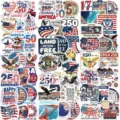 150pcs US 250th Anniversary stickers pack waterproof DIY decals for laptop luggage phone - American 250th Anniversary Combination / 150 Sheets/Pack