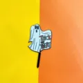 Halloween acrylic ghost cake topper, spooky party dessert decoration insert supplies. - Ghost