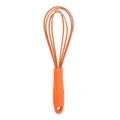 Orange mini silicone whisk kitchen egg beater baking tool with plastic handle variant - Orange