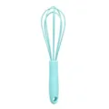 Mini silicone whisk in mint blue for kitchen baking, manual egg beater kitchen tool. - Light Blue