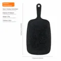 Black plastic kitchen cutting board with handle, durable chopping board for food prep. - Small Size (32.5*15.5*0.8cm)