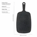 Black plastic cutting board with handle, durable PP kitchen chopping board, 41cm x 20cm. - Medium Size (41*20*0.8cm)