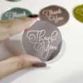 Acrylic Thank You Cupcake Topper Laser Engraved Round Disc Thanksgiving Cake Decoration - Style 1 / Rose Gold