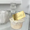 Gold acrylic Thankful cupcake topper for Thanksgiving party and dessert decoration ornament. - Style 5 / Gold
