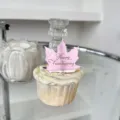 Thanksgiving acrylic cupcake topper pink maple leaf party dessert decoration ornament - Style 6 / Rose Gold