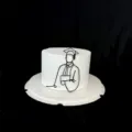 Adorno de pastel de graduacion de acrilico negro, decoracion minimalista elegante. - Doctor Sosteniendo Libro / Negro