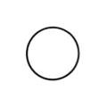 Accessorio di anello rotondo nero design semplice stile minimalista decorazione stile parte - Cerchio Nero