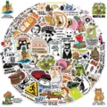 50 pcs funny anxiety meme aesthetic stickers waterproof vinyl decals for laptop water bottle luggage - Mental Breakdown Humorous Theme / 50 Sheets
