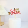 Topper per torta in acrilico di San Valentino con cupido e love you forever per feste. - Freccia di Cupido Love You Forever