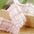 Nastro in organza a quadri rosa con elegante bordo ondulato per confezioni regalo e torte. - 4CM 10 Yards / Rosa