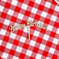 Hölzerner Geburtstagskuchendeckel mit Schriftzug und Stern für Kuchenparty Dekoration. - Stil B